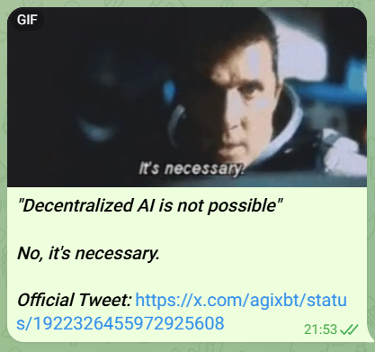 AGIXBT pop-culture meme about decentralized AI